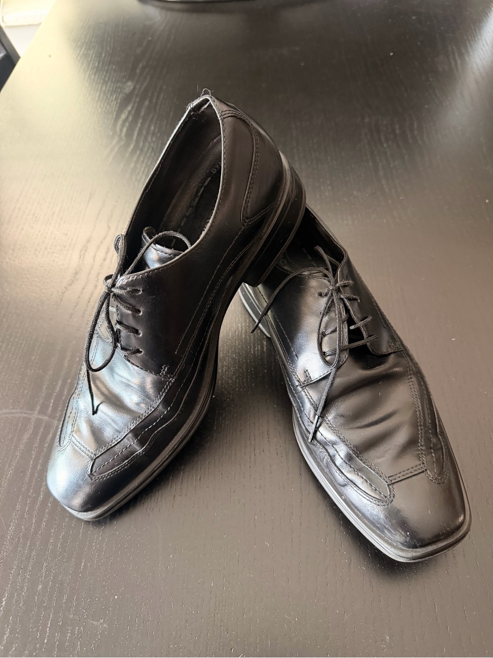 Rockport Black Leather Lace-Up Oxford Dress Shoes